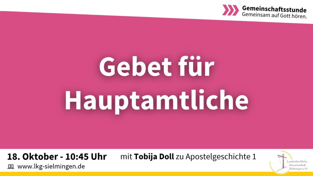Gebet – Ort der Gemeinschaft, Ort des Wartens